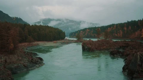 Cloudy day in the mountains in Altai. Stock Footage 141129682