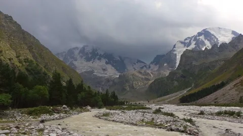 Cloudy day in mountains Stock Footage 44521799