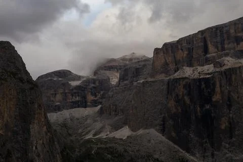 Cloudy day in the mountains Stock Photos