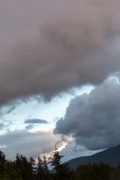 A cloudy day in the mountains Stock Photos