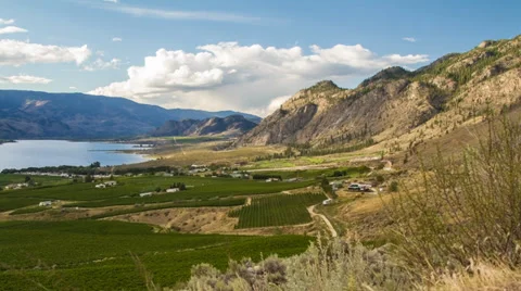 Cloudy day at the Osoyoos Video stock 33207105
