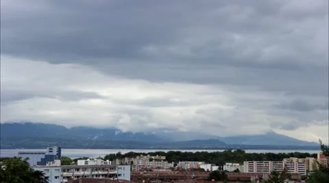 Cloudy Day Over the Alpes - FULLHD - Timelapse Stock Footage