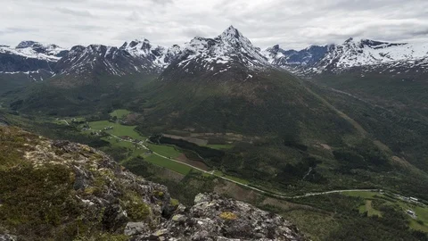 Cloudy day over the valley Stock Footage 122973272