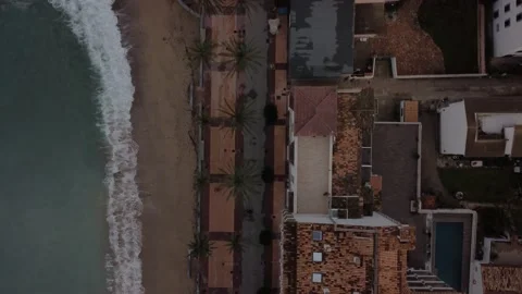 Cloudy day in the port of Soller, Palma de Mallorca Stock Footage 152793155