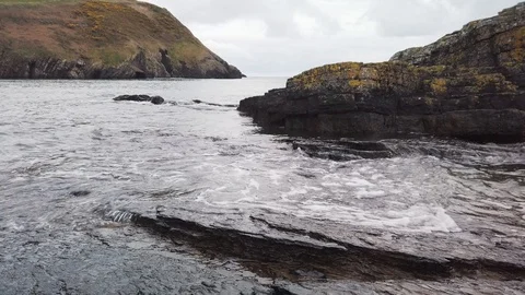 Cloudy day in Robert's Cove, County Cork, Ireland. Stock Footage 112360454