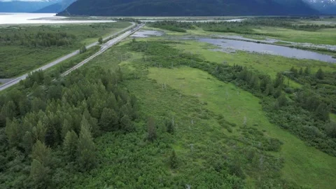 Cloudy Day in Rural Alaska Video stock 217831230