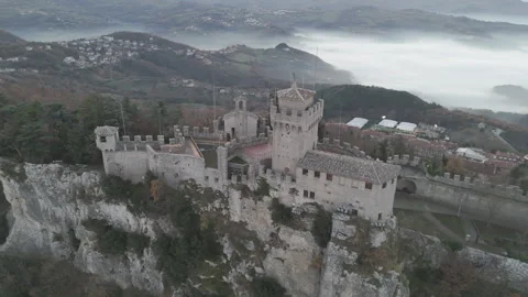 Cloudy days over the Towers Stock Footage 324022829