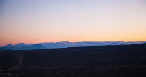Cloudy Desert Mountain Stock Footage 37062716