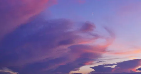 Cloudy Desert Sunset Stock Footage 44234685