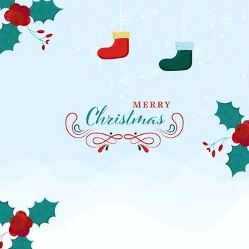 Cloudy Design for Christmas with text Stock Illustration