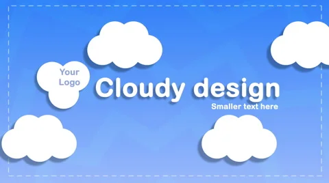 Cloudy design logo text Stock After Effects