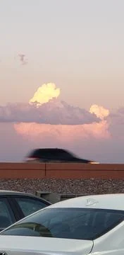 Cloudy drive by Foto stock