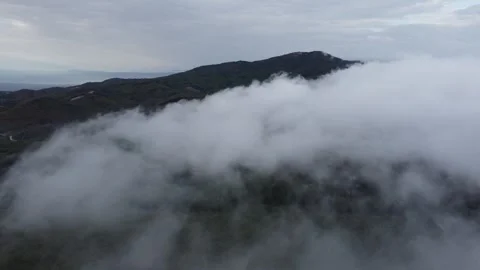 Cloudy drone flight above Chalkidiki, Greece Stock Footage 287257393