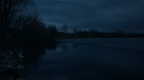 Cloudy evening Stock Footage 42843843