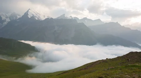 Cloudy evening in mountains Stock Footage 43011775