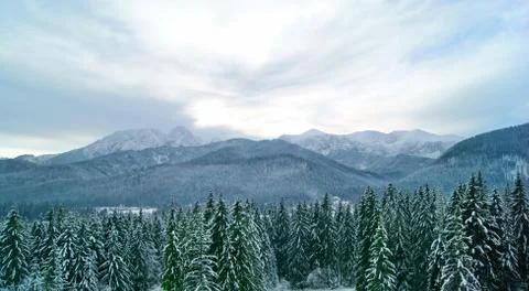 Cloudy evening in the mountains Stock Photos
