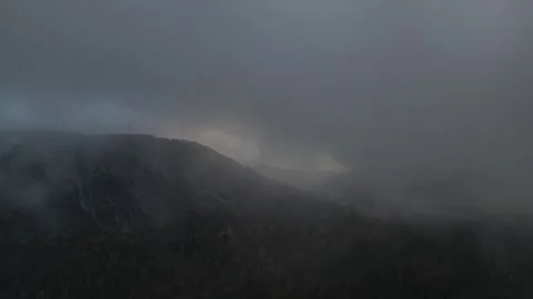 Cloudy Evening In the Mountains at Sunset Stock Footage 265622548