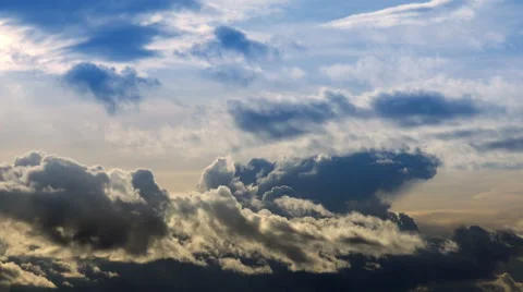 Cloudy evening sky - 4K Stock Footage 49226090