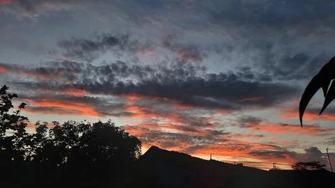 Cloudy evening sky background with beautiful color gradation 04 Stock Photos