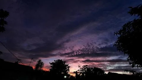 Cloudy evening sky background with beautiful color gradation 01 Stock Photos