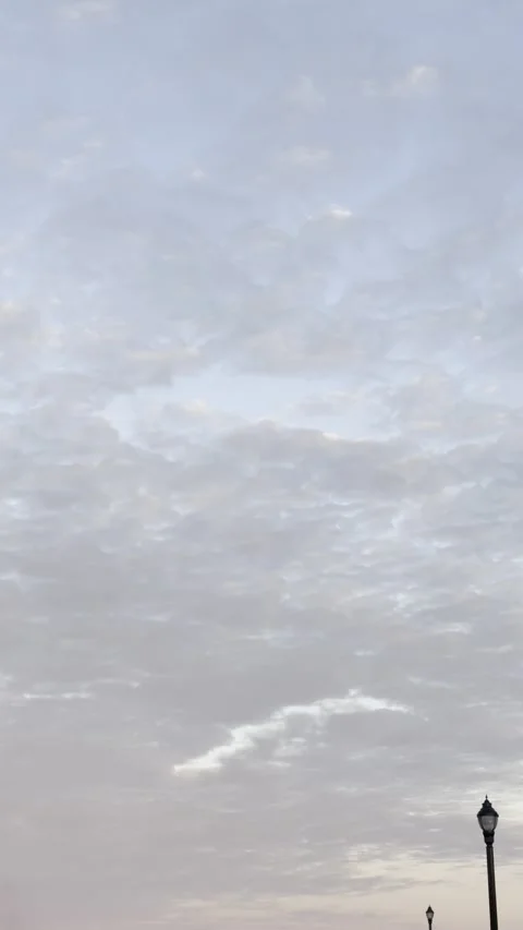 Cloudy Evening Sky with Bright Horizon Stock Footage 344601339