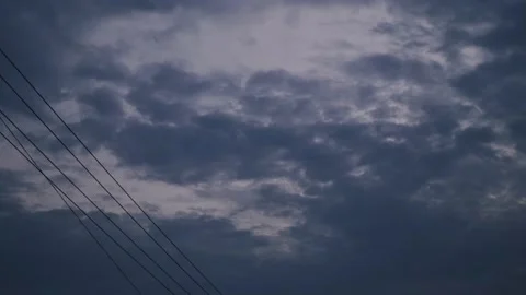 Cloudy evening sky Stock Footage 157763571