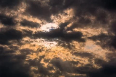 A cloudy evening sky Stock Photos