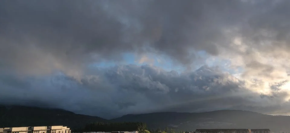 A cloudy evening sky Stock Photos