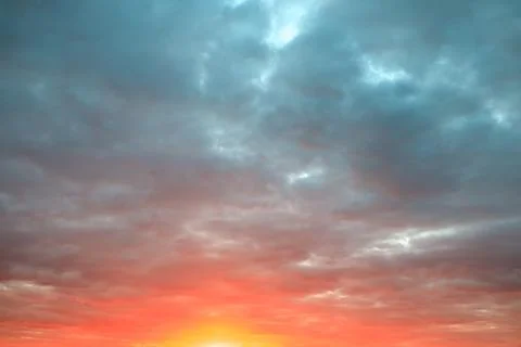 Cloudy evening sky before rain Stock Photos