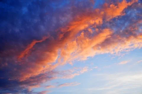 In cloudy fire Stock Photos