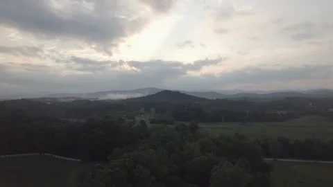 Cloudy foothills by drone Vídeos de archivo 162408818