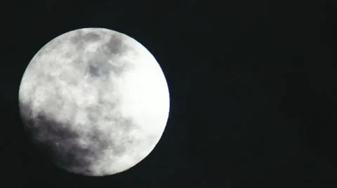 Cloudy Full Moon Stock Footage 10881061