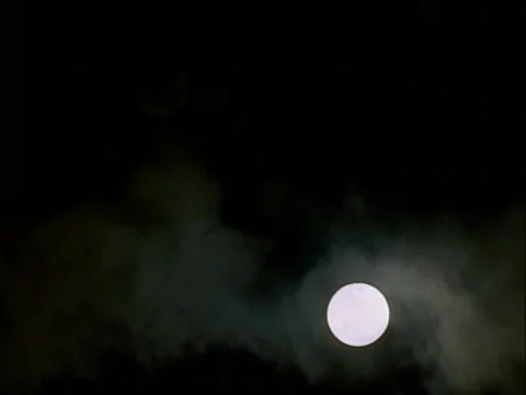 Cloudy Full Moonset 400x300 Stock Footage 532271