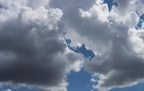 Cloudy gray clouds in the sky. Stock Photos