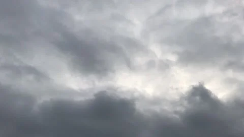 Cloudy Gray Winter Sky Backgound Stock Footage 147925760