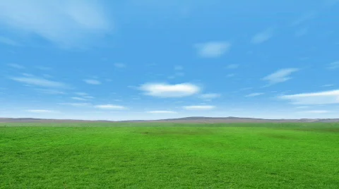 Cloudy Green Field Video stock 403819