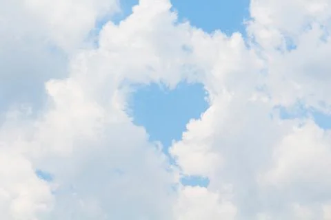 Cloudy with heart shaped Foto stock