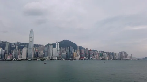 Cloudy Hong Kong Stock Footage 120108533