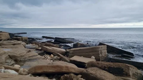 Cloudy Horizon Over Quiet Ocean 4K Stock Footage 318795287