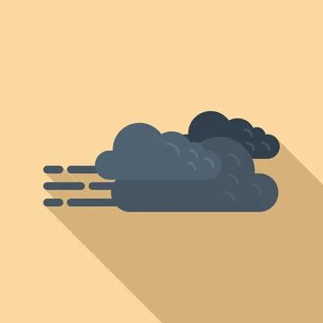 Cloudy icon flat vector. Weather cloud イラスト素材