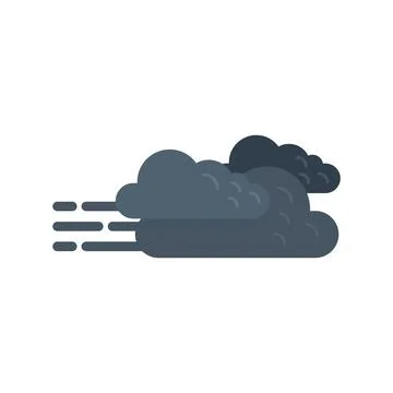 Cloudy icon flat vector. Weather cloud Stock Illustration