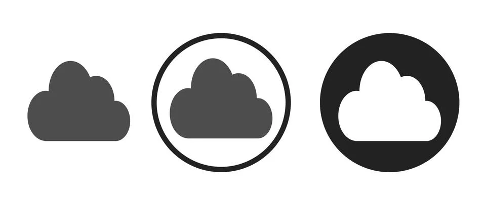 Cloudy icon . web icon set .vector illustration Stock Illustration