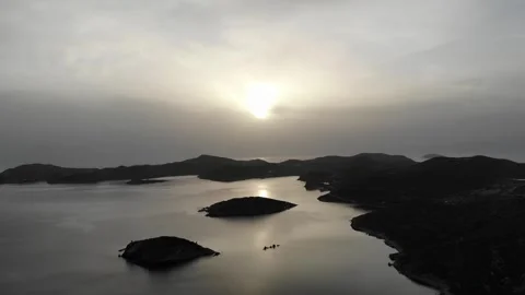 Cloudy Islands High Altitude View Stock Footage 331708333