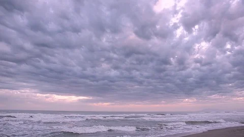 Cloudy italian seascape Stock Footage 95227055