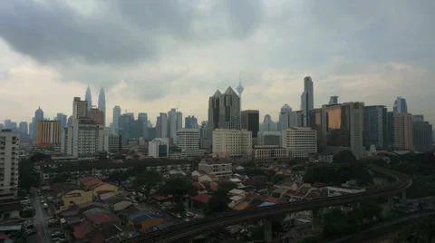 Cloudy in Kuala Lumpur Stock Footage 32735250
