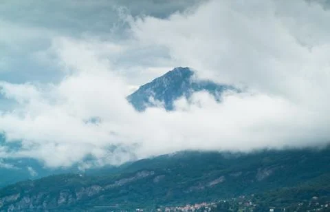 Cloudy Lake Como Stock Photos