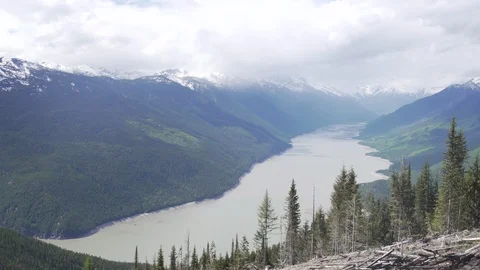 Cloudy lake time lapse Stock Footage 105769213