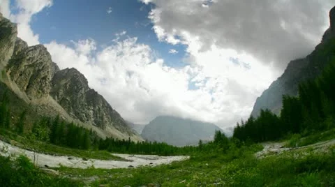 Cloudy landscape Stock Footage 12377100