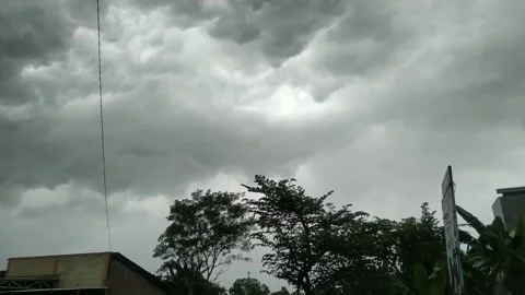 Cloudy landscape nature 4K Stock Footage 296583175