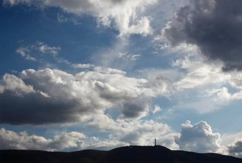 Cloudy landscape Stock Photos